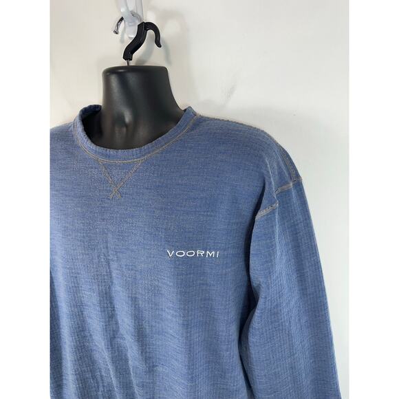 Voormi Wool Blend Pullover Camp Sweater Fleece Lined Blue XL Outdoors Hunting - Picture 9 of 11